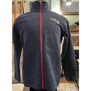 NFL Team Brand New England Patriots Football Sweater Fleece Full Zip Jacket Med